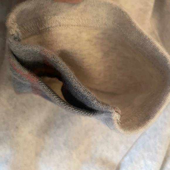 Ampersand Avenue Womens XXL Pullover Hoodie Plaid Accents Zipper Thumb Holes - Picture 8 of 11